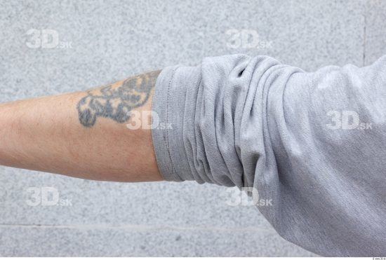 Forearm Man White Tattoo Uniform T shirt Overweight