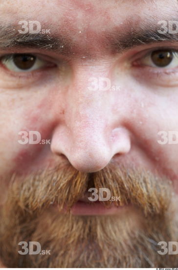 Nose Man White Overweight Bearded