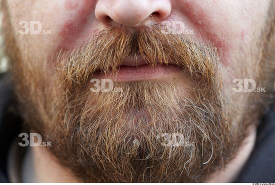 Mouth Man White Overweight Bearded