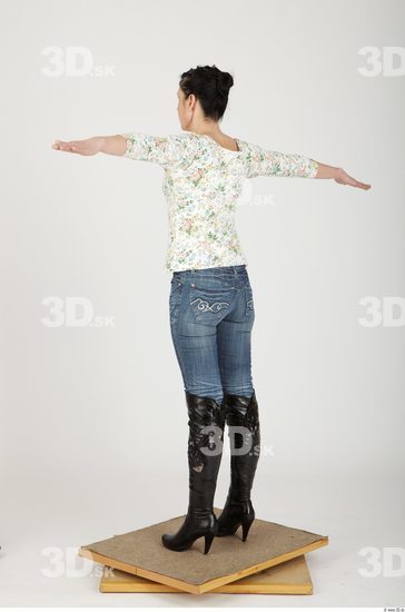 Whole Body Woman T poses Casual Slim Studio photo references