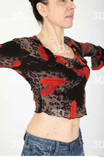 Upper Body Whole Body Woman Casual Slim Top Studio photo references