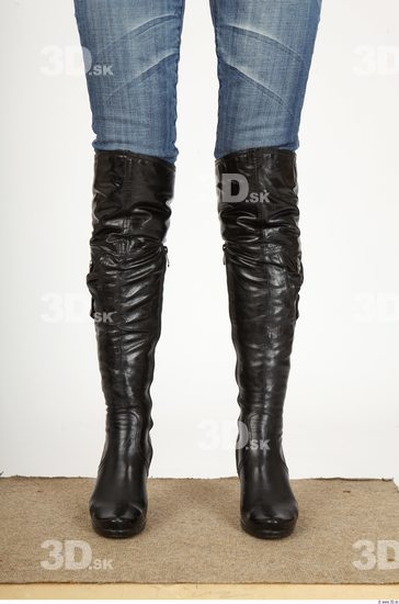 Calf Whole Body Woman Casual Boot Slim Studio photo references