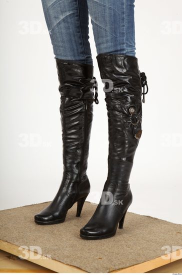 Calf Whole Body Woman Casual Boot Slim Studio photo references