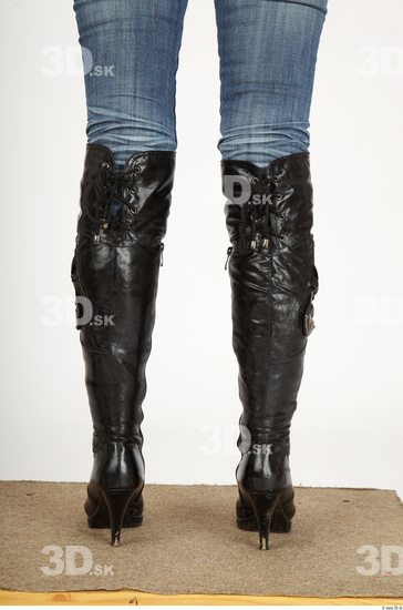 Calf Whole Body Woman Casual Boot Slim Studio photo references