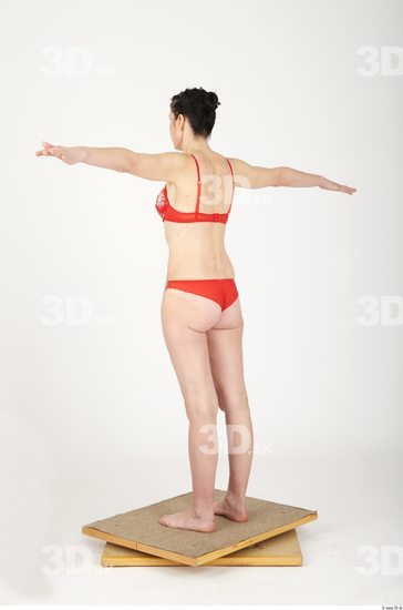 Whole Body Woman Animation references T poses Underwear Slim Studio photo references