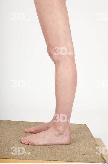 Calf Whole Body Woman Nude Slim Studio photo references