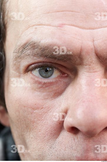 Eye Man White Average Wrinkles