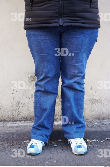 Leg Woman White Casual Jeans Overweight