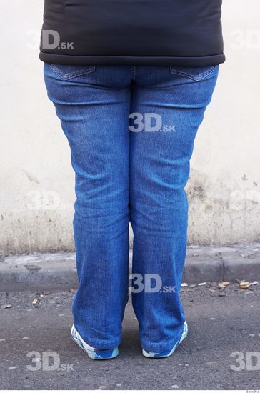 Leg Woman White Casual Jeans Overweight