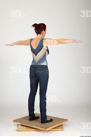 Whole Body Woman Animation references T poses Casual Average Studio photo references