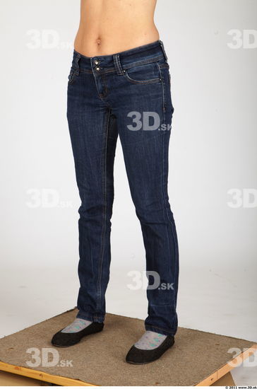 Leg Whole Body Woman Animation references Casual Jeans Average Studio photo references