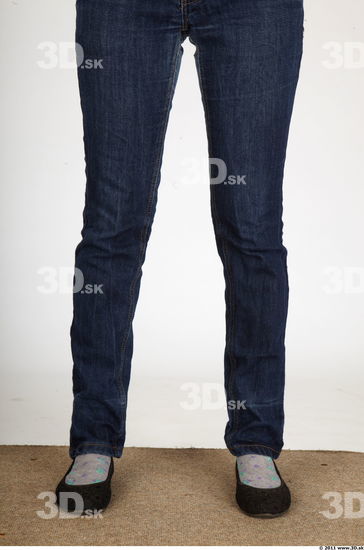 Calf Whole Body Woman Animation references Casual Jeans Average Studio photo references