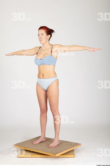 Whole Body Woman Animation references T poses Casual Underwear Average Studio photo references