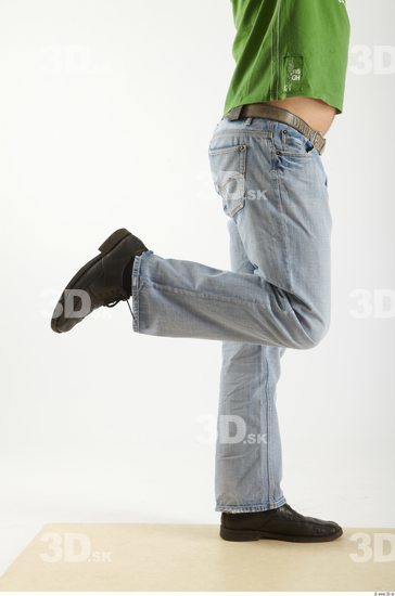 Leg Whole Body Man Casual Jeans Athletic Studio photo references