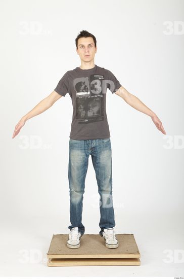 Whole Body Man Animation references Casual Slim Studio photo references