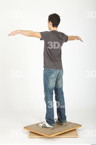 Whole Body Man Animation references T poses Casual Slim Studio photo references