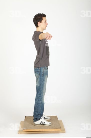 Whole Body Man Animation references T poses Casual Slim Studio photo references