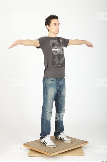 Whole Body Man Animation references T poses Casual Slim Studio photo references