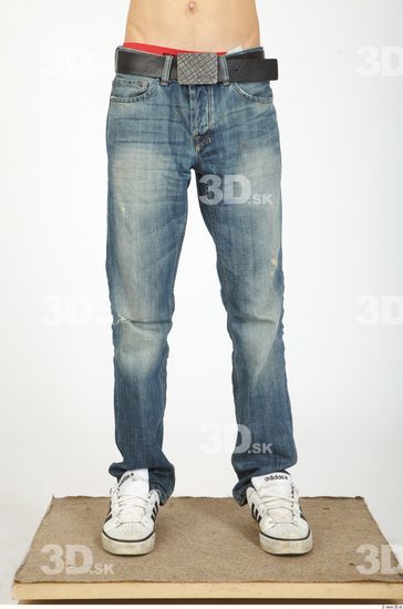 Leg Whole Body Man Animation references Casual Jeans Slim Studio photo references