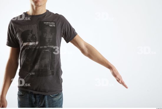 Arm Man Animation references White Casual T shirt Slim