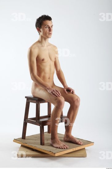 Whole Body Man Artistic poses White Nude Slim