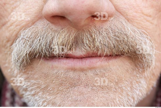 Mouth Man White Chubby Bearded