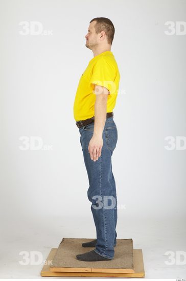 Whole Body Man Animation references Casual Overweight Studio photo references