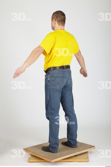 Whole Body Man Animation references Casual Overweight Studio photo references