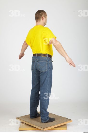 Whole Body Man Animation references Casual Overweight Studio photo references