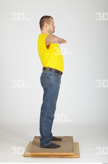 Whole Body Man Animation references T poses Casual Overweight Studio photo references