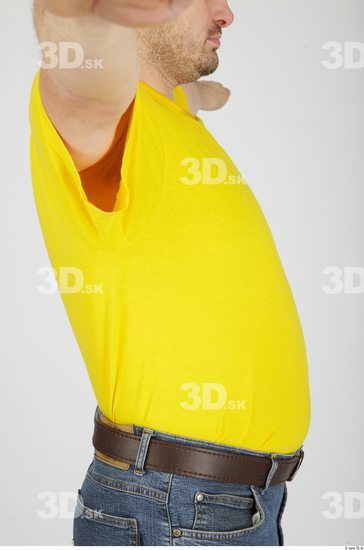 Upper Body Whole Body Man Animation references Casual Shirt T shirt Overweight Studio photo references