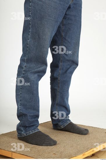 Calf Whole Body Man Animation references Casual Jeans Overweight Studio photo references