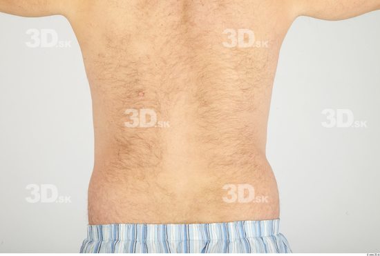 Whole Body Back Man Animation references Hairy Casual Underwear Overweight Studio photo references