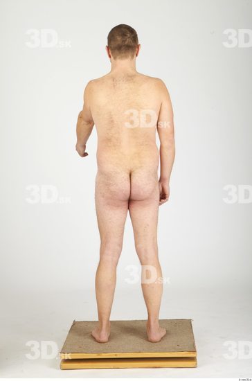 Whole Body Man Animation references Hairy Nude Casual Overweight Studio photo references