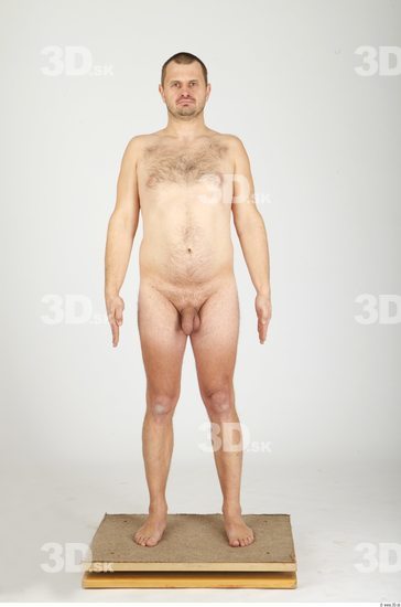 Whole Body Man Animation references Hairy Nude Casual Overweight Studio photo references