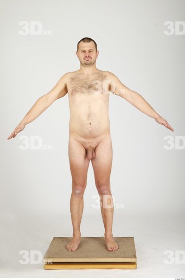 Whole Body Man Animation references Hairy Nude Casual Overweight Studio photo references