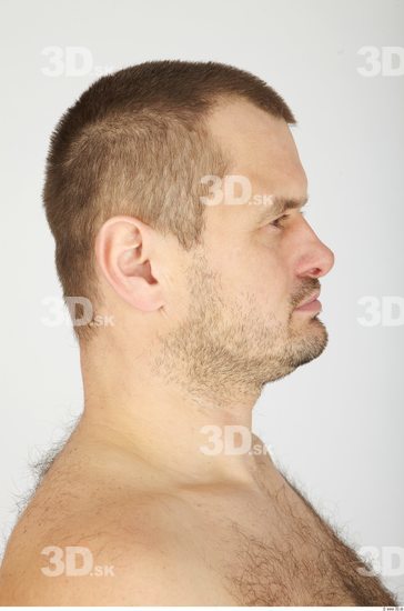 Whole Body Head Man Animation references Casual Overweight Bearded Studio photo references