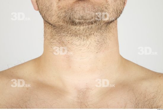 Neck Whole Body Man Animation references Nude Casual Overweight Bearded Studio photo references