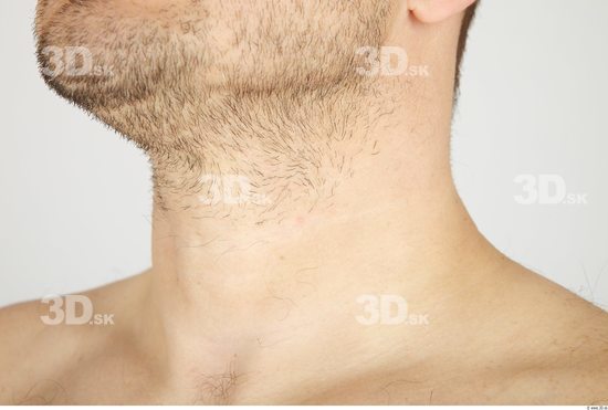 Neck Whole Body Man Animation references Nude Casual Overweight Bearded Studio photo references