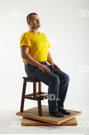 Whole Body Man Artistic poses White Casual Overweight