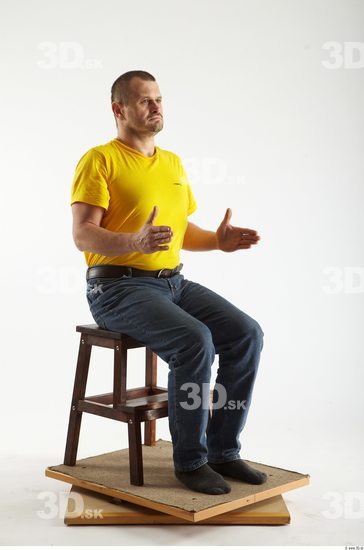 Whole Body Man Artistic poses White Casual Overweight