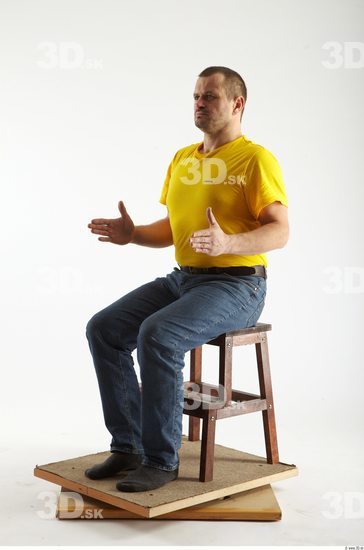 Whole Body Man Artistic poses White Casual Overweight