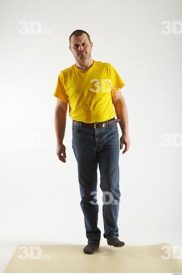 Whole Body Man Animation references White Casual Overweight