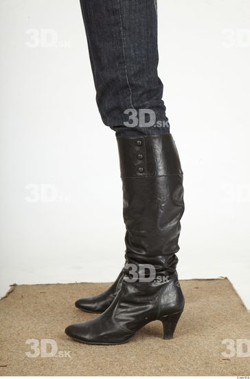 Leg Whole Body Woman Casual Boot Slim Studio photo references