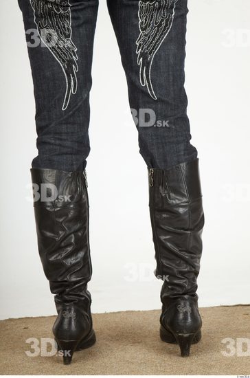 Leg Whole Body Woman Casual Boot Slim Studio photo references