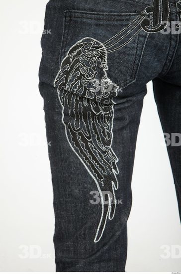 Thigh Whole Body Woman Casual Jeans Slim Studio photo references