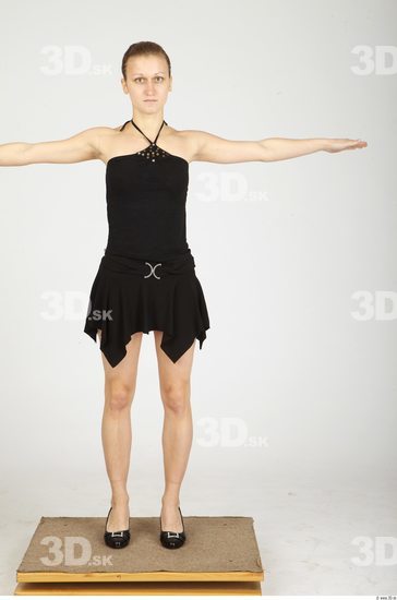 Whole Body Woman T poses Formal Slim Studio photo references