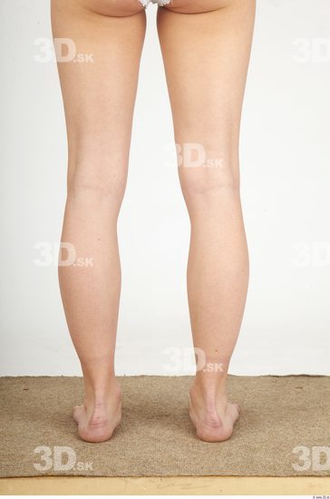 Calf Whole Body Woman Nude Slim Studio photo references