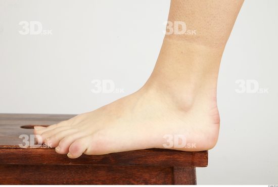 Foot Whole Body Woman Nude Slim Studio photo references