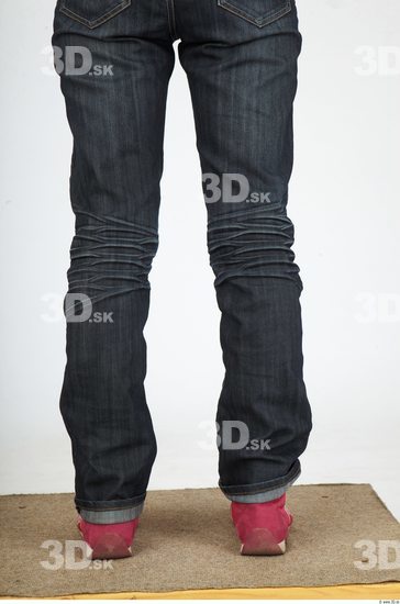 Calf Whole Body Woman Casual Jeans Slim Studio photo references